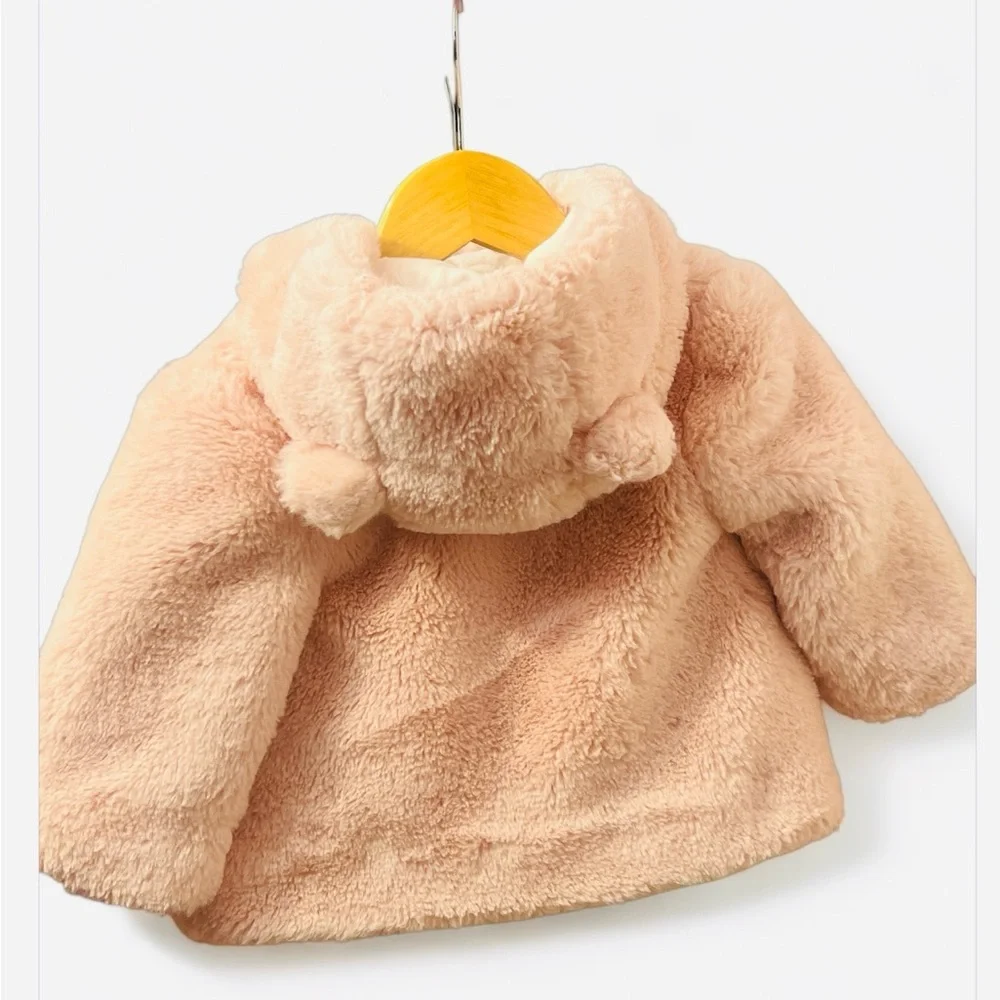 Mayoral faux fur hooded coat for baby girls - Picture 10 of 10